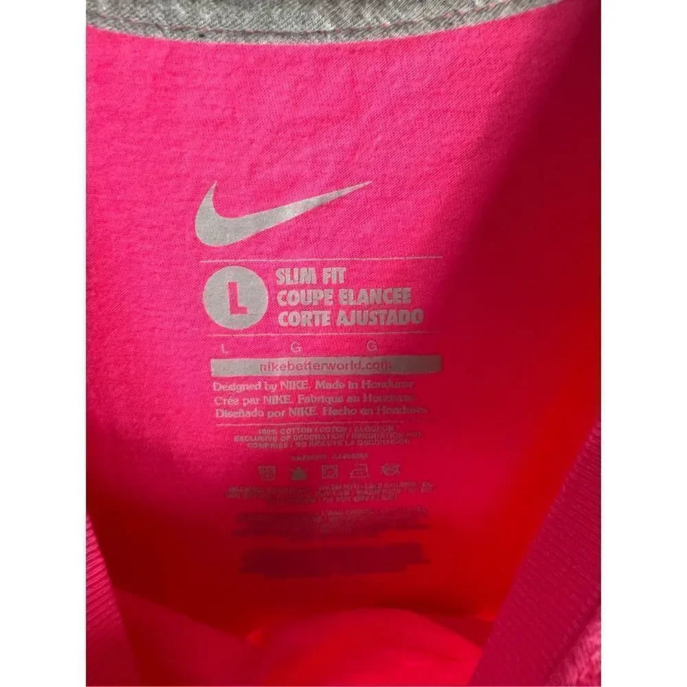 Nike Pink Slim Fit Womens Blouse Size L